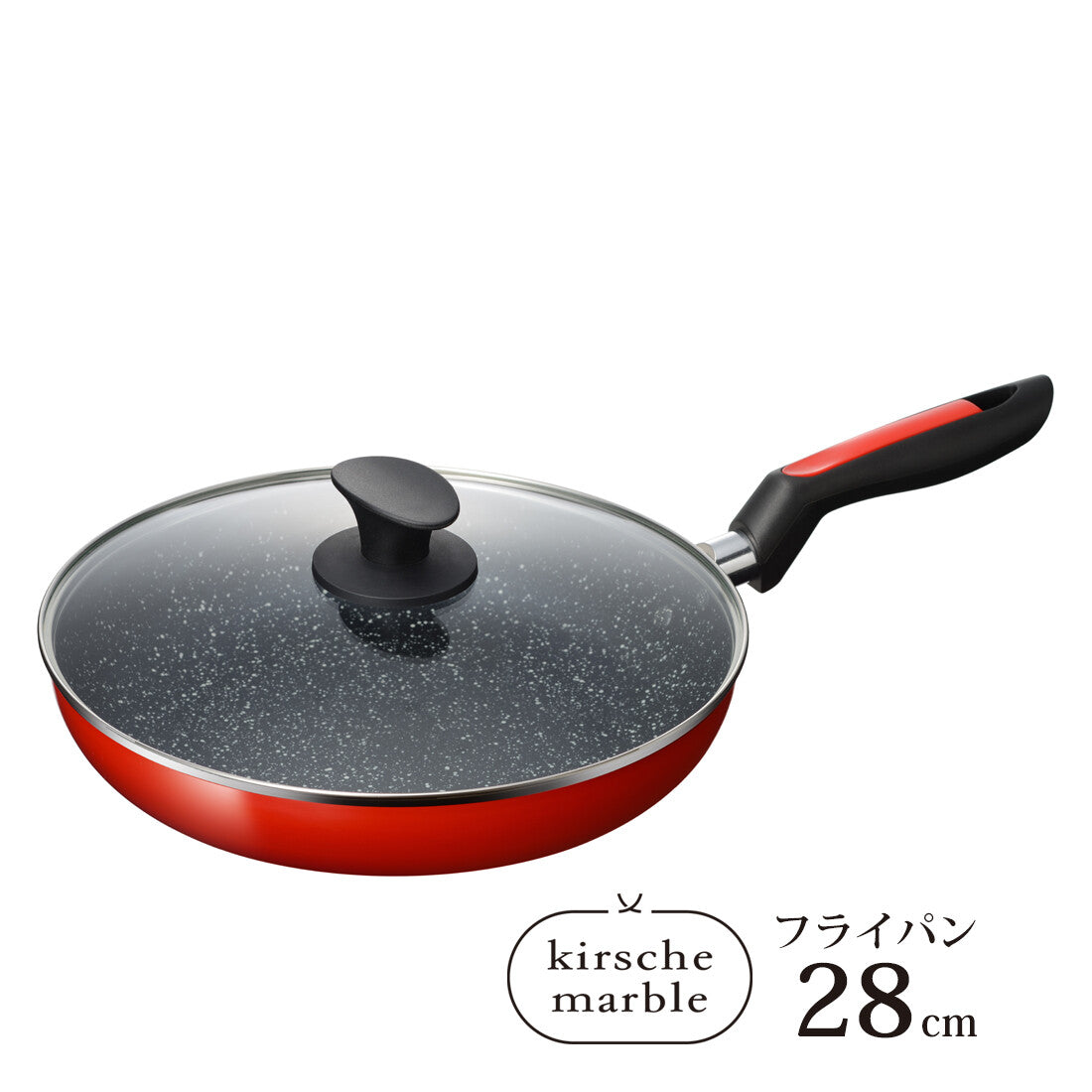 Wahei Freiz Kirsche Marble Nonstick Frying Pan 26cm with Glass Lid MB-2932