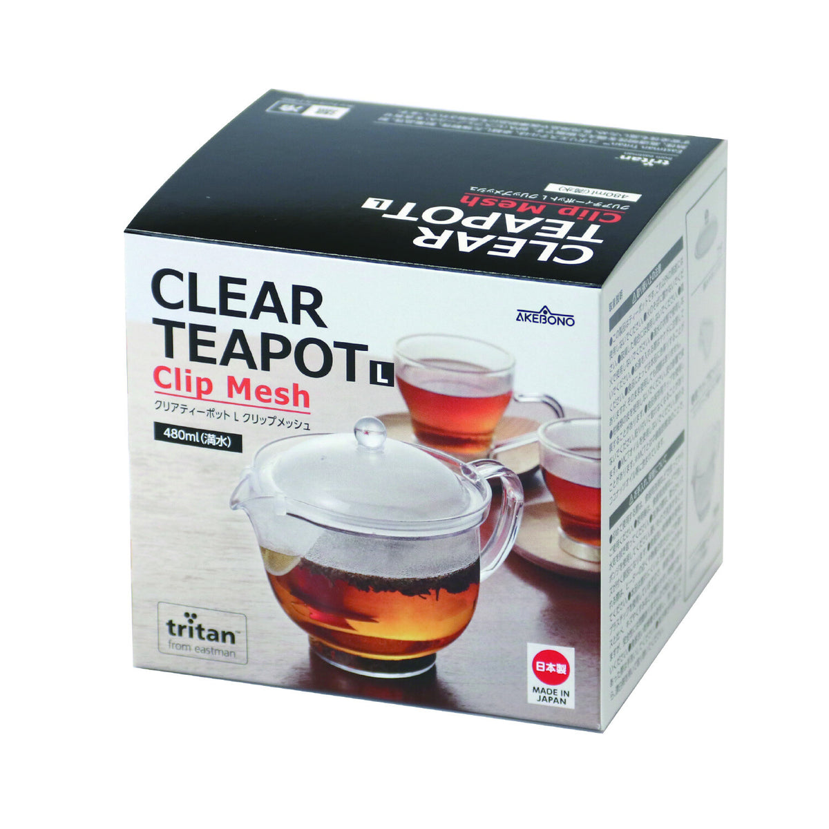 Akebono Clear Teapot with Clip Mesh Large TW-3754