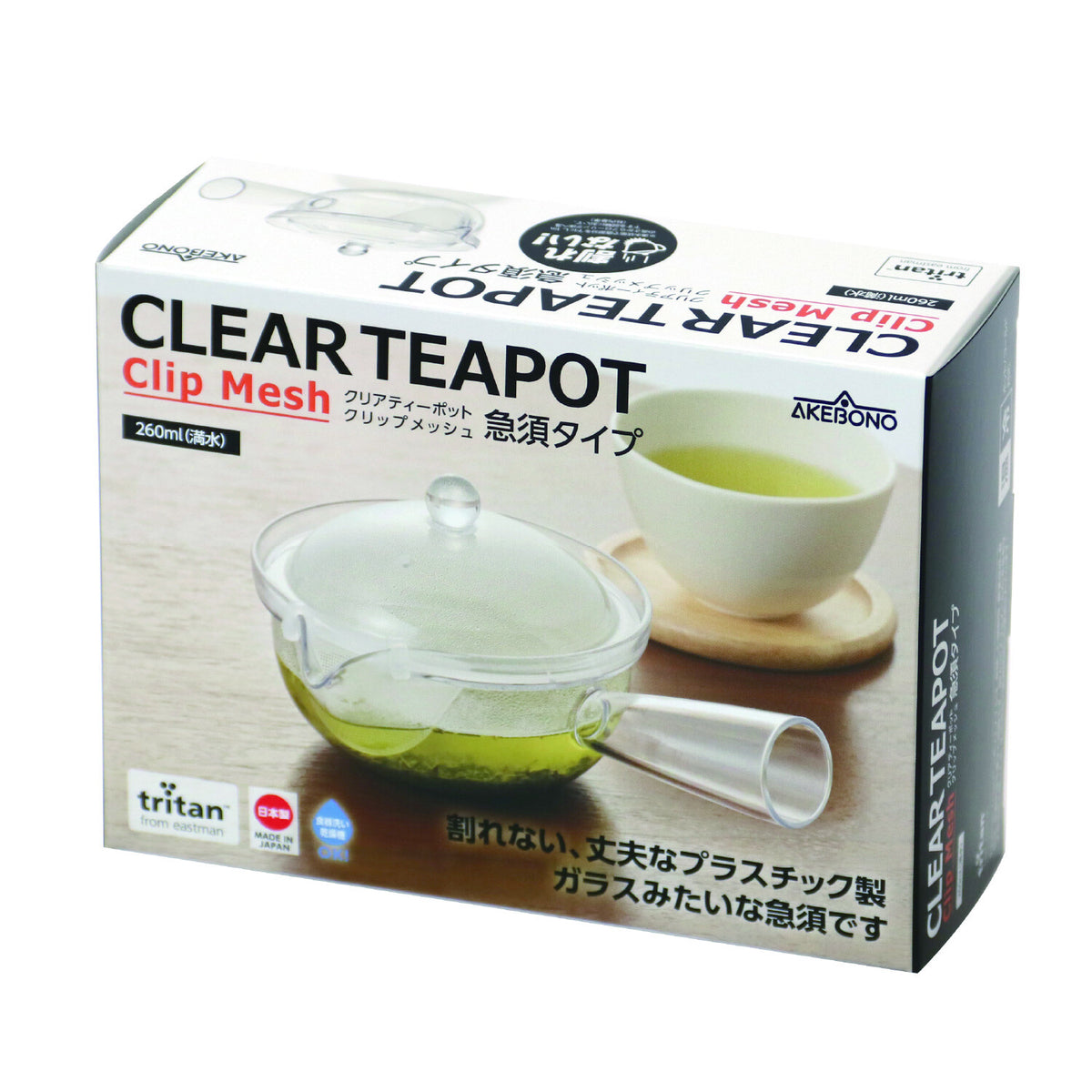 Akebono Clear Kyusu Teapot with Clip Mesh TW-3749