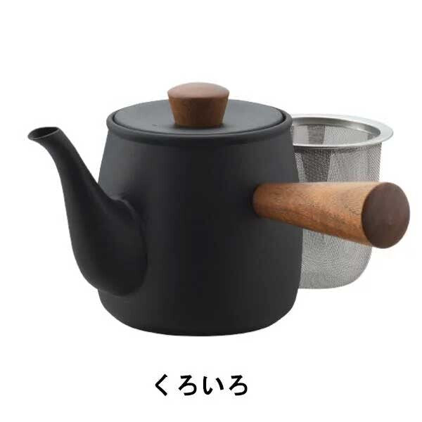 Miyazaki Seisakusho Chaki Teapot with Strainer Black Small 0.38L CHA-3