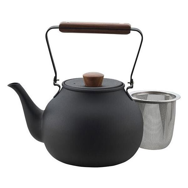 Miyazaki Seisakusho Chaki Teapot with Strainer Black Large 0.7L CHA-6
