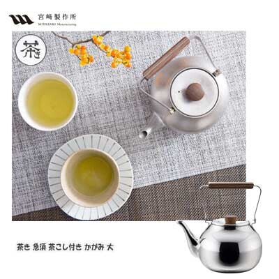 Miyazaki Seisakusho Chaki Teapot with Strainer Mirror Large 0.7L CHA-4