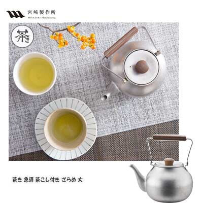Miyazaki Seisakusho Chaki Teapot with Strainer Sand-Textured Large 0.7L CHA-5