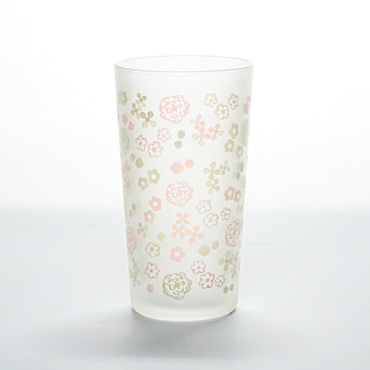 Toyo-Sasaki Glass Hanahana Tumbler, Pink and Gray