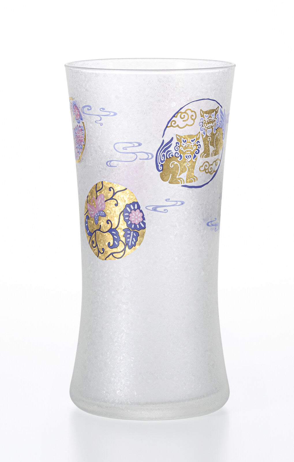 Aderia Ryukyu Round Crest Beer Glass 6851