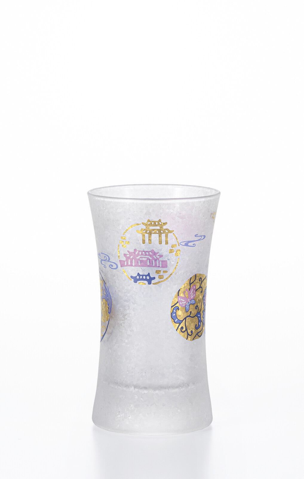 Aderia Ryukyu Round Crest Sake Glass 6849