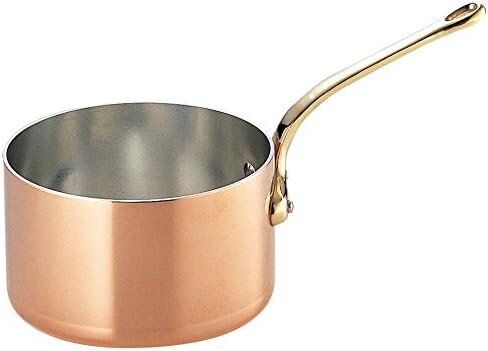 Wadasuke Extra Thick Deep Copper Pot with Brass Handle 15cm 3440-0151