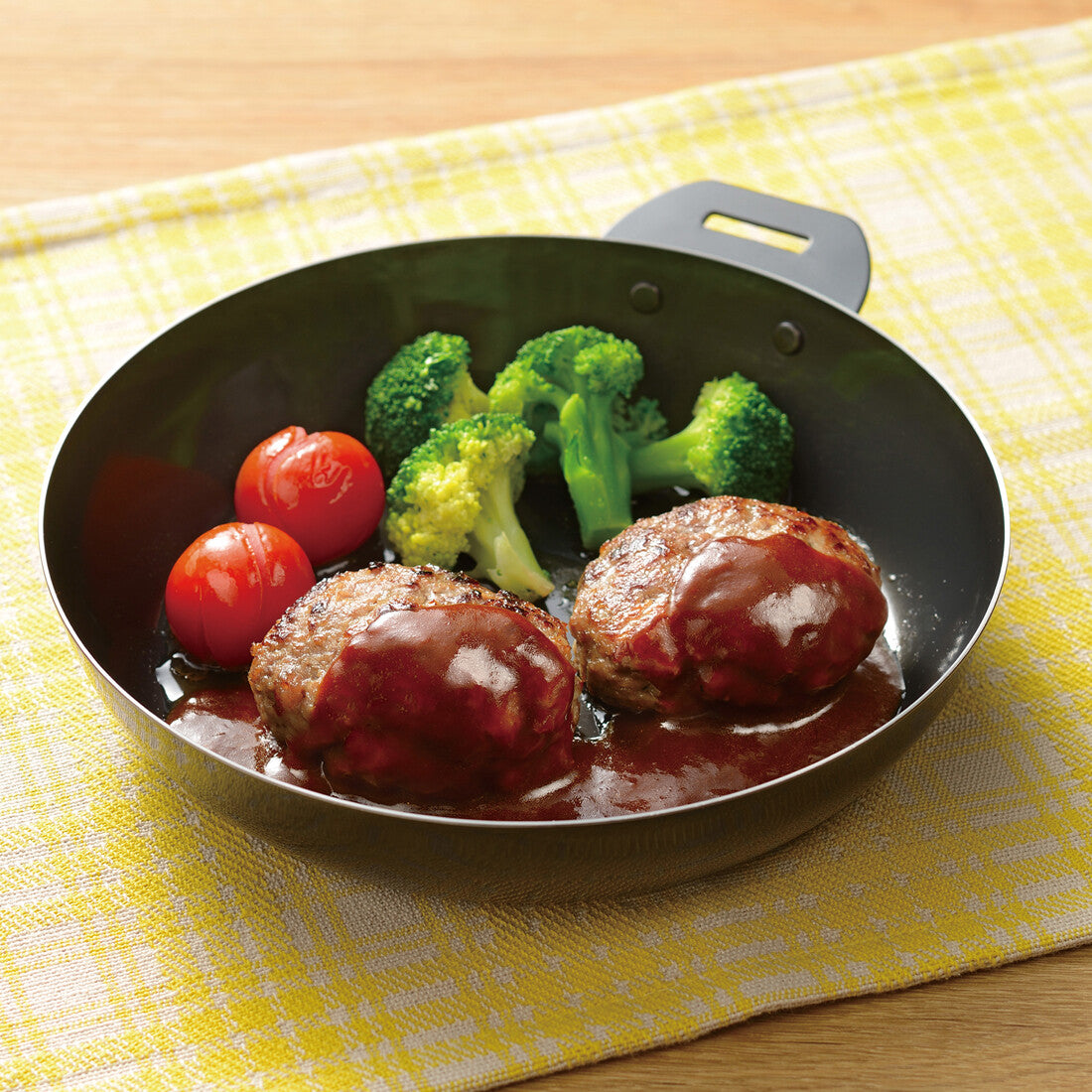 Wahei Freiz Gravy Cook 2 Iron Skillet 4 Piece Set with Detachable Handle MB-2805