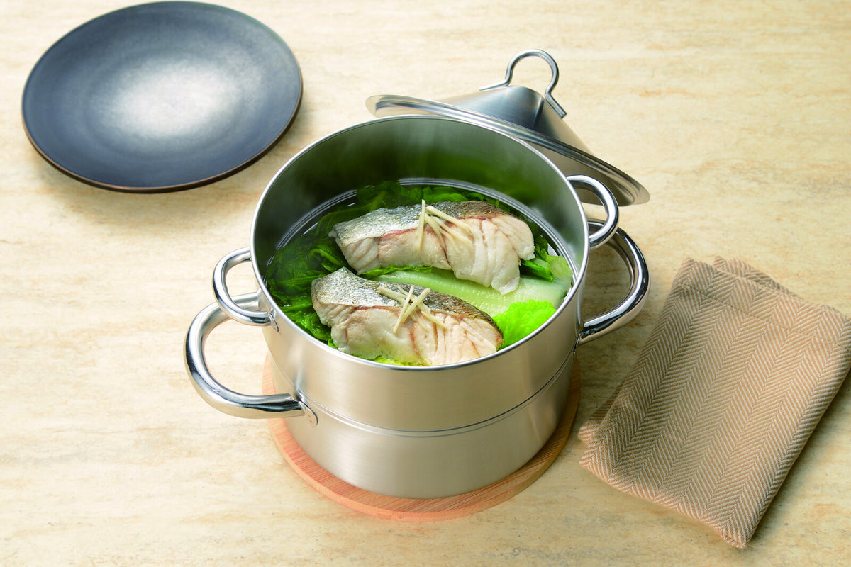 Tsubamesan Stainless Steel 3-Tier Steamer Pot 18cm EM-078