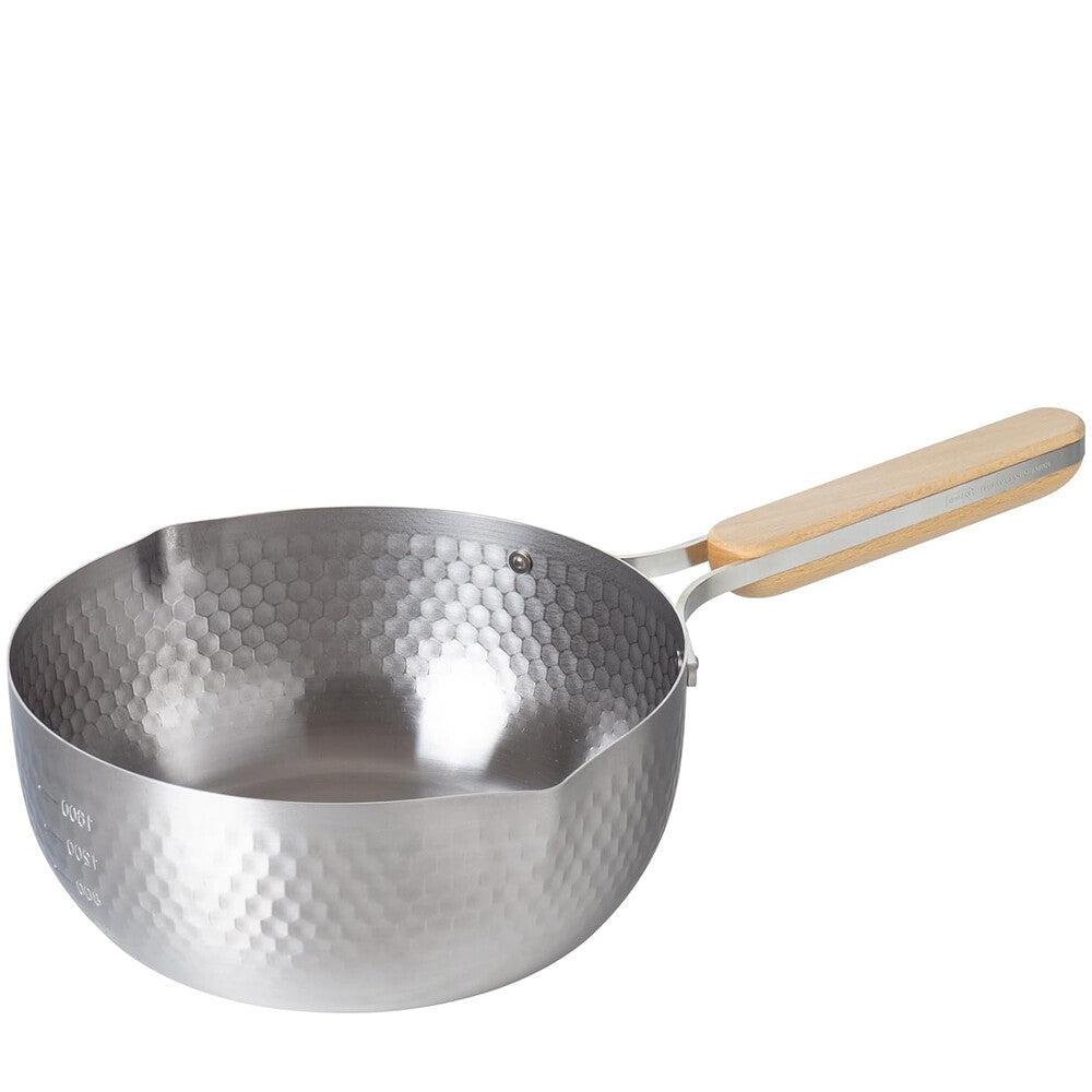 Wahei Freiz Enzo Stainless Steel Yukihira Saucepan 20cm with Wood Handle EN-016