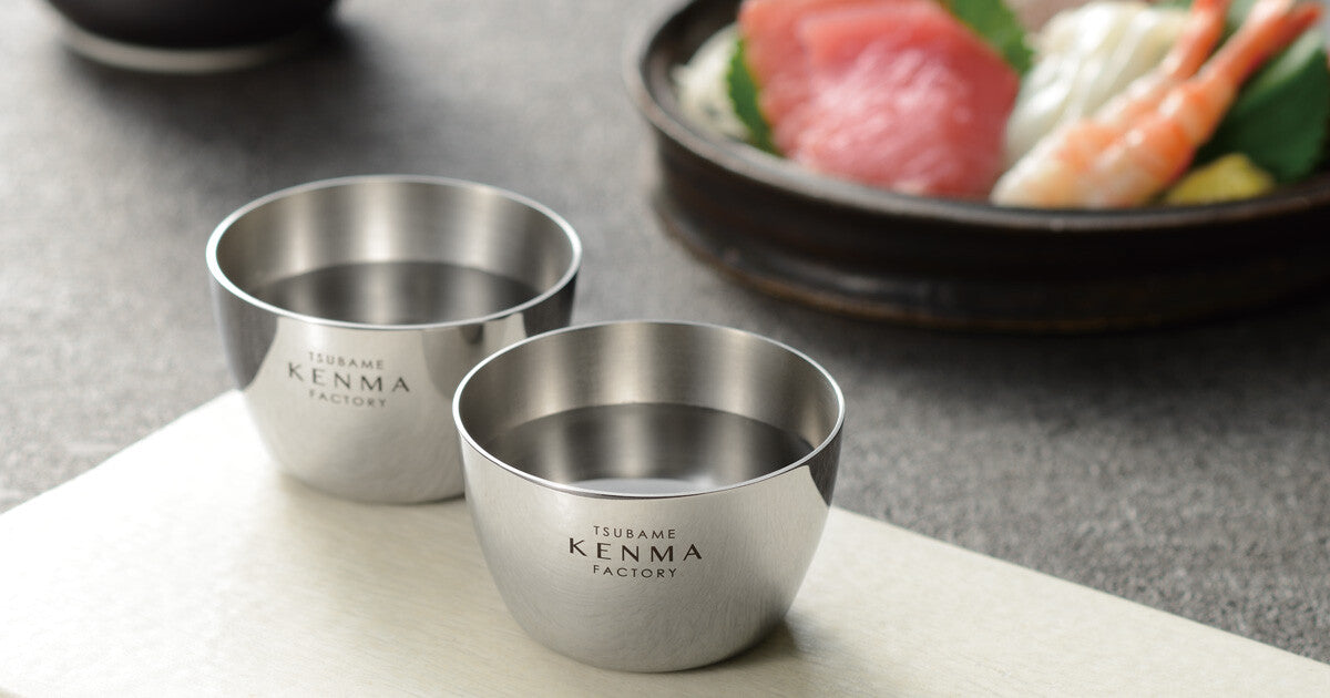 Wahei Freiz Tsubame Polishing Factory Stainless Sake Cup (Guinomi)