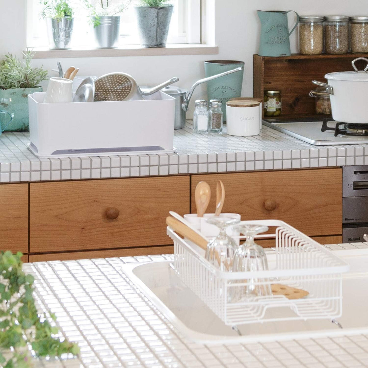 Wahei Freiz Space-Saving Dish Drying Rack Set