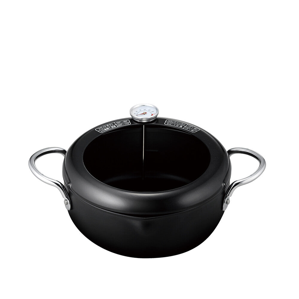 Wahei Freiz Agezutsumi Double-Handle Tempura Pot with Thermometer 22cm RB-2766