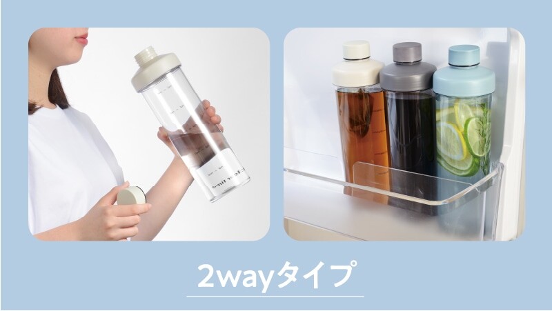 Wahei Freiz Clear Time Anywhere Bottle 1.0L Black RH-1745