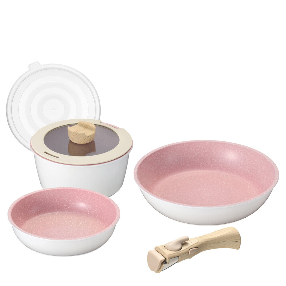 Wahei Freiz Miseru IH Detachable Handle Pan 3-Piece Set MB-2164