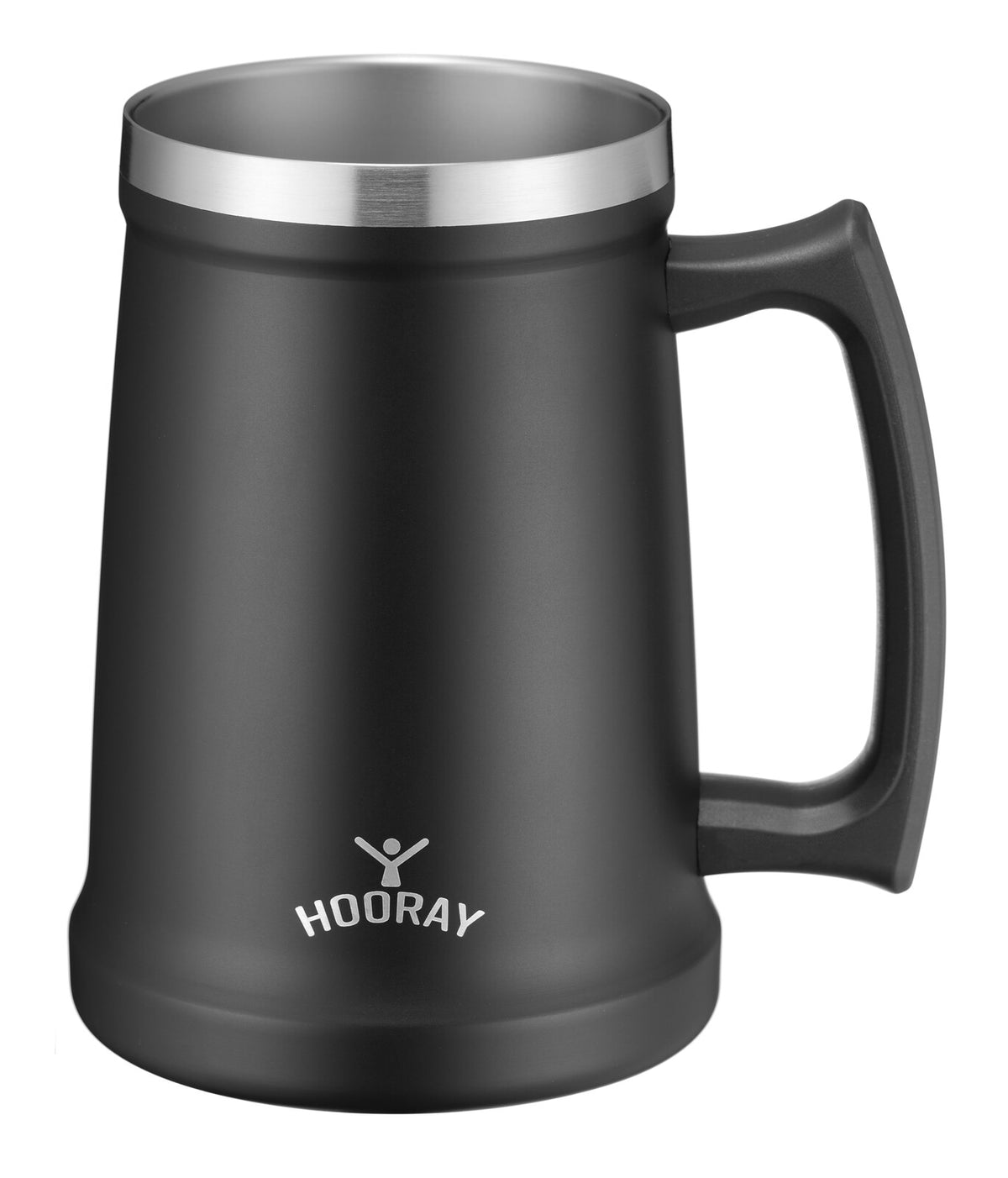 Wahei Freiz Stainless Steel Beer Mug Tumbler 700ml Black ME-7505