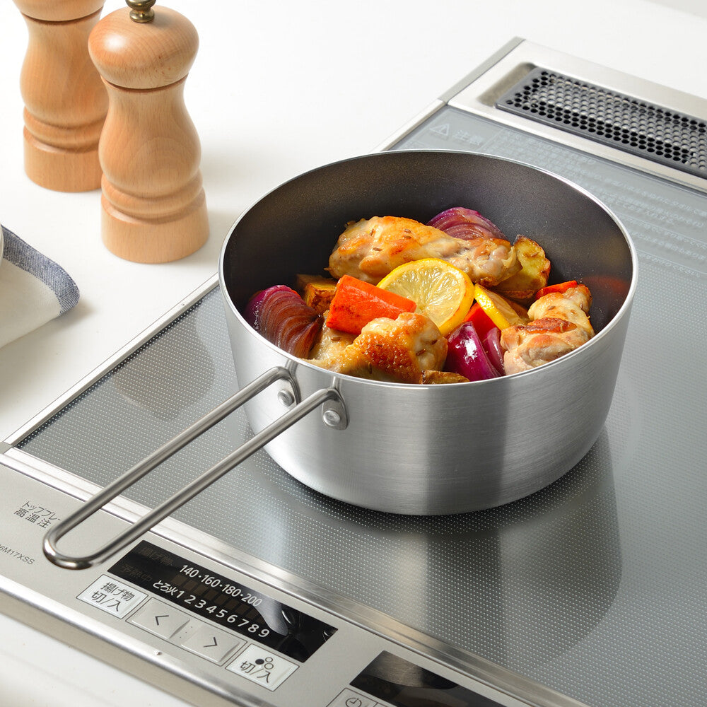 Wahei Freiz Derimizu IH Sauce & Frying Pan 18cm 4-Piece Set MB-3031