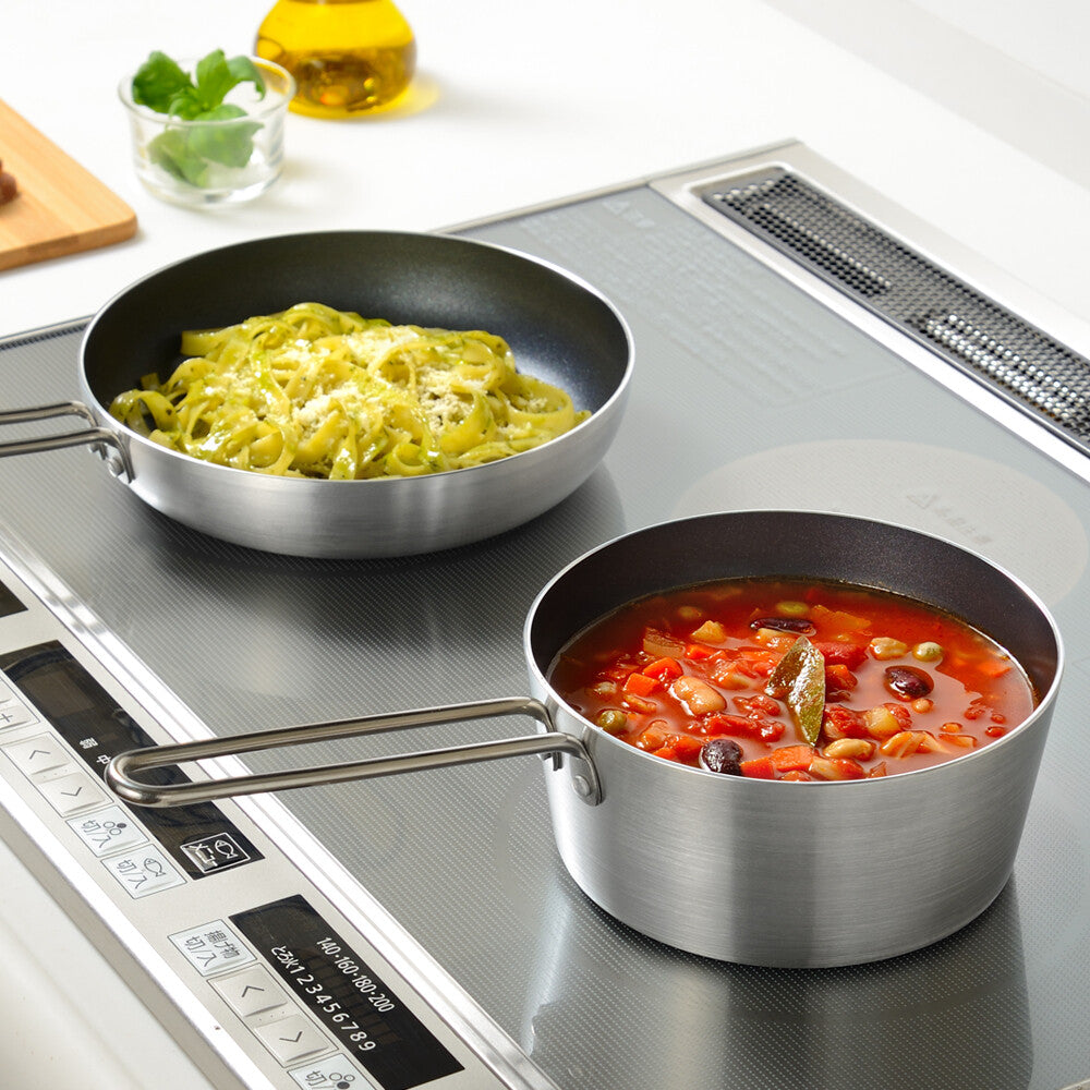 Wahei Freiz Derimizu IH Sauce & Frying Pan 18cm 4-Piece Set MB-3031