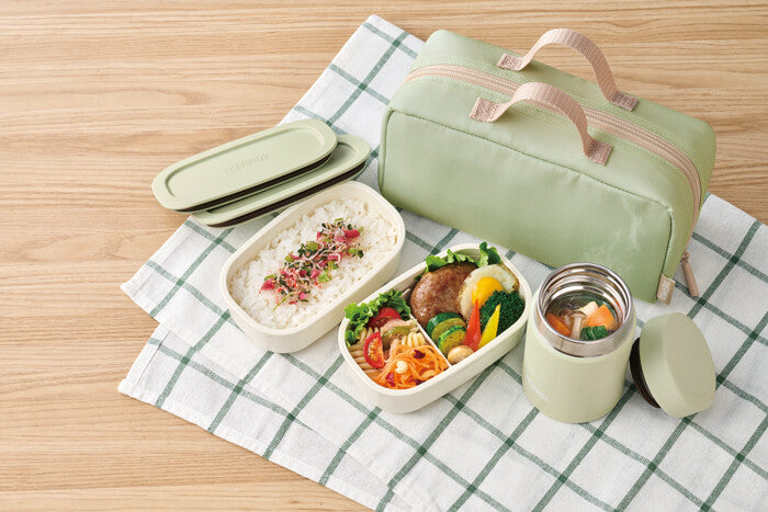 Thermos Vacuum Insulated Soup Jar Lunch Set 800ml Dusty Green JEH-800