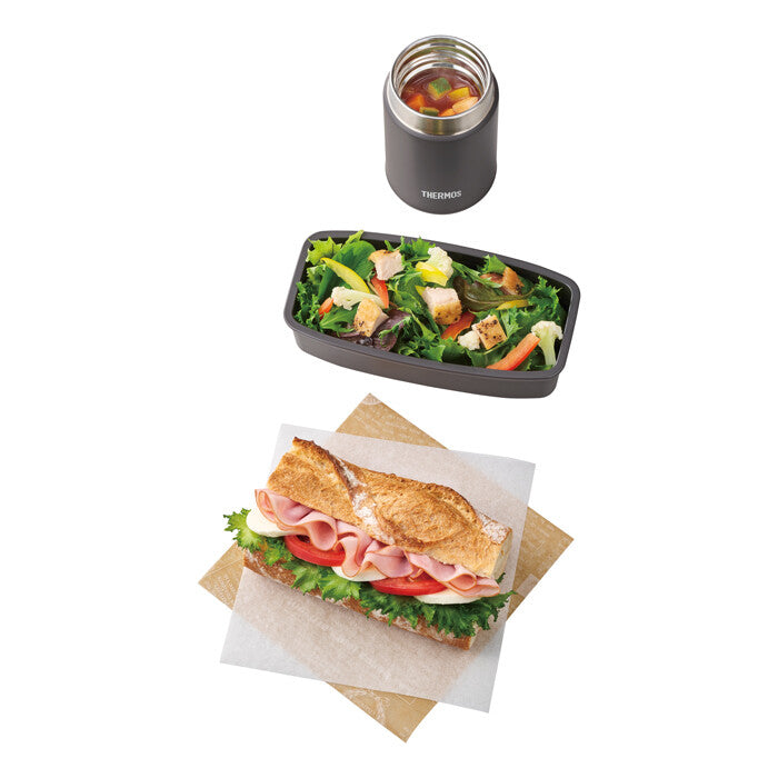 Thermos Vacuum Insulated Soup Lunch Set 1L Black Gray JEH-1000