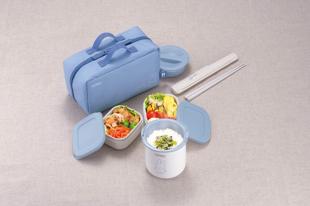 Thermos Insulated Bento Box Lunch Set Ash Blue DBQ-257B