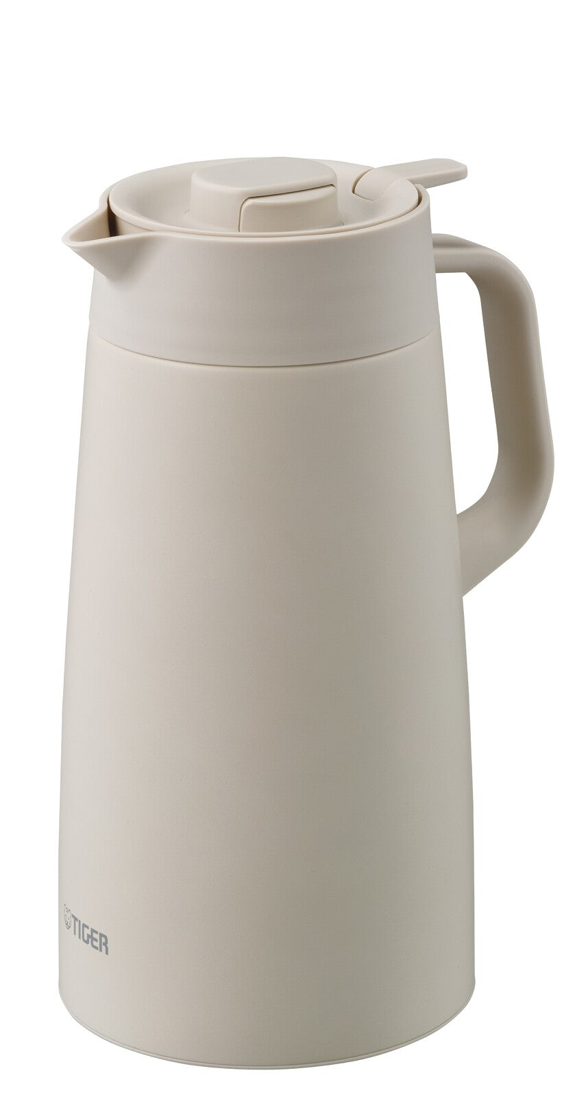 Tiger Vacuum Insulated Stainless Steel Pot Push Lever 1.6L Egret White PWR-A160