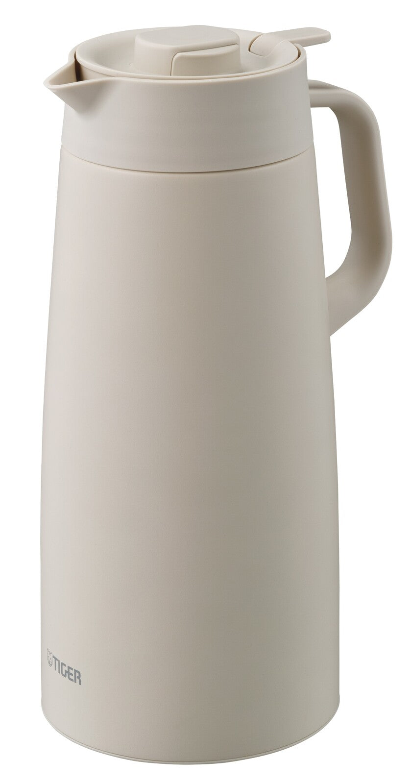 Tiger Vacuum Insulated Stainless Steel Pot Push Lever 2.0L Egret White PWR-A200
