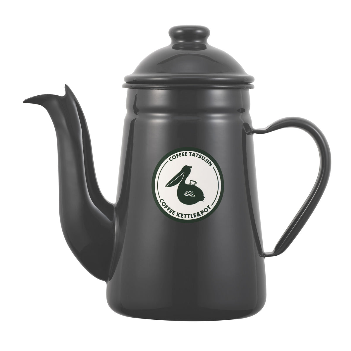 Kalita Pelican Enamel Coffee Drip Pot 1L Gray 52305