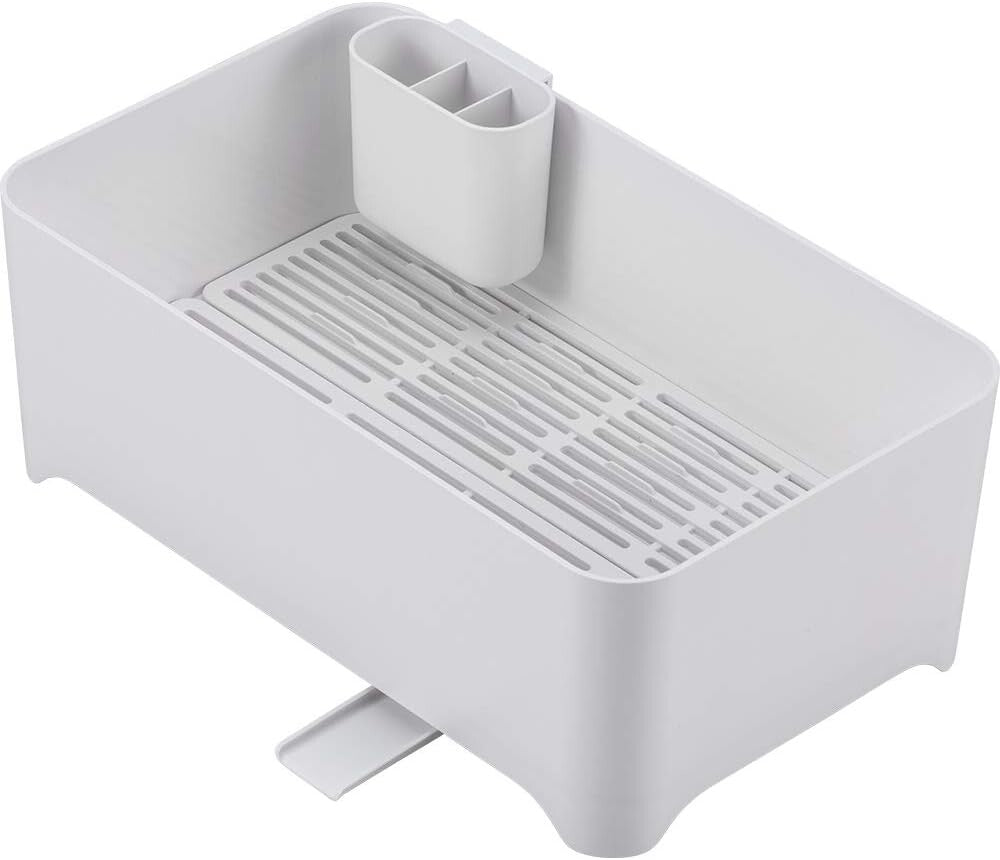 Wahei Freiz Yohaku Dish Drainer Case Doubles as Wash Tub Pure White MG-0311