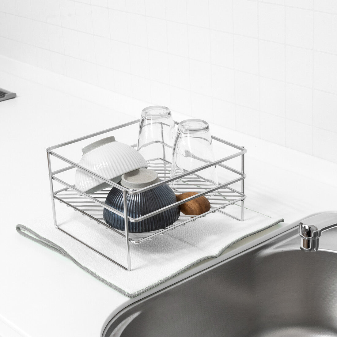 Wahei Freiz Enzo Compact Dish Drying Rack Stainless Steel EN-019