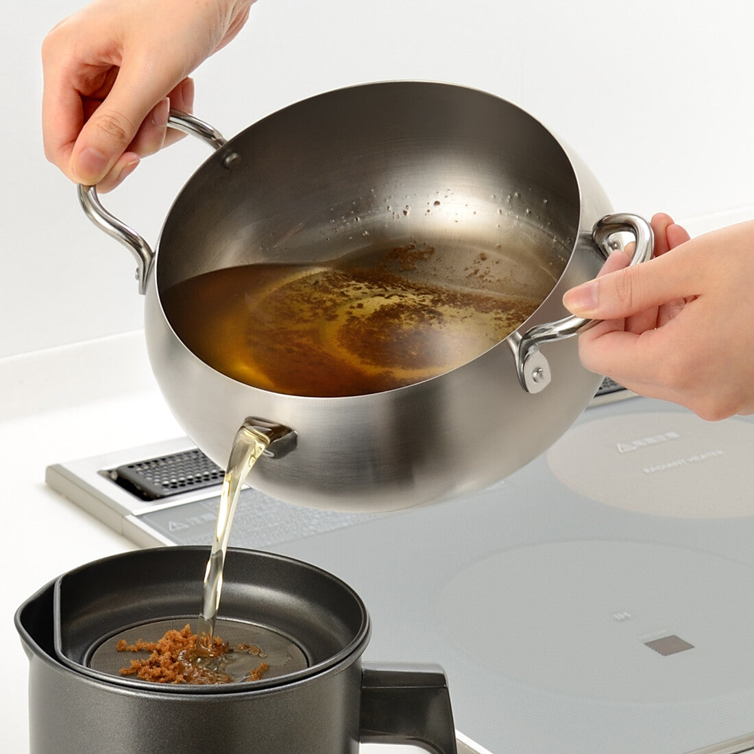 Wahei Freiz Stainless Steel Tempura Frying Pot 20cm EM-076