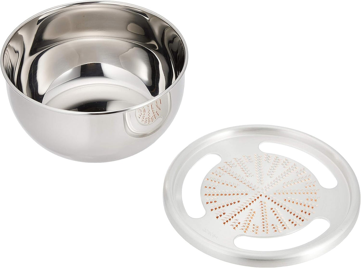Shinko Copper Grater with Stainless Steel Tray 15cm
