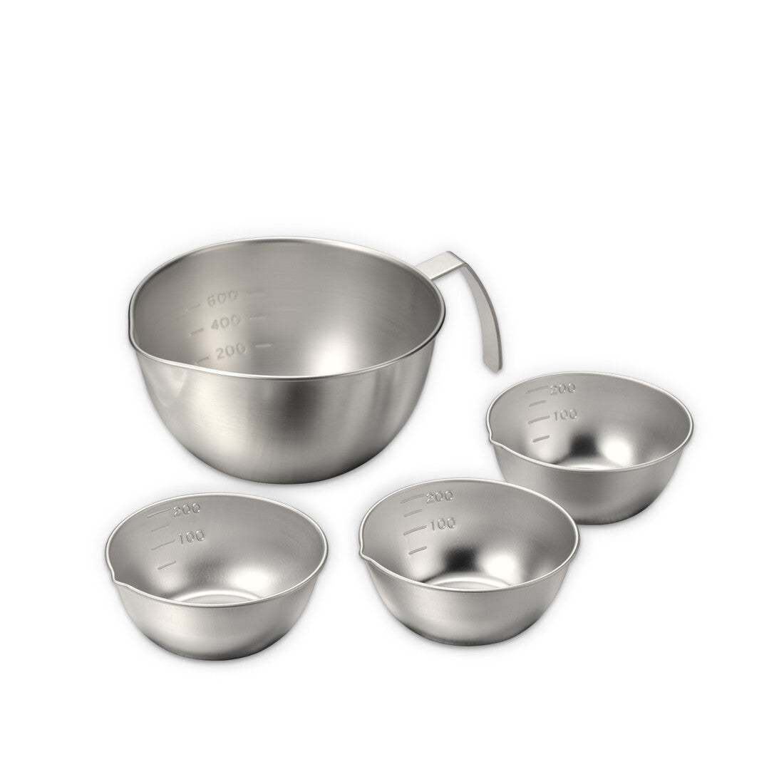 Wahei Freiz Stainless Bowl with Handle 15cm and Prep Bowls 4-Piece Set EM-098