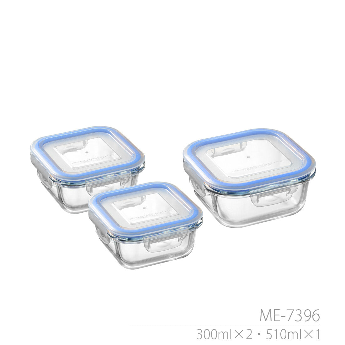 Wahei Freiz Resh Heat-Resistant Glass Container 7-Piece Set ME-7402