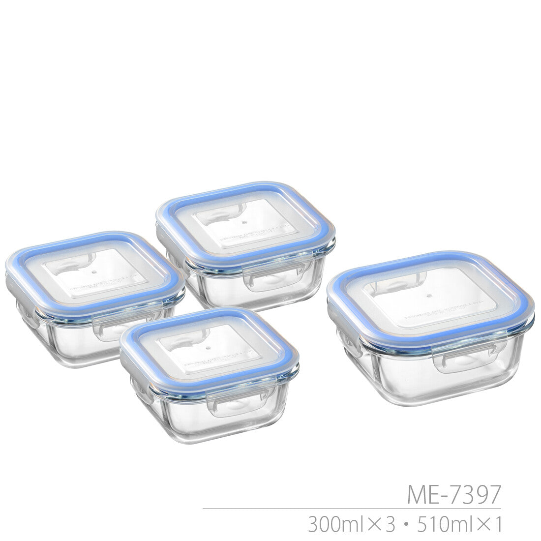 Wahei Freiz Resh Heat-Resistant Glass Container 6-Piece Set A ME-7400