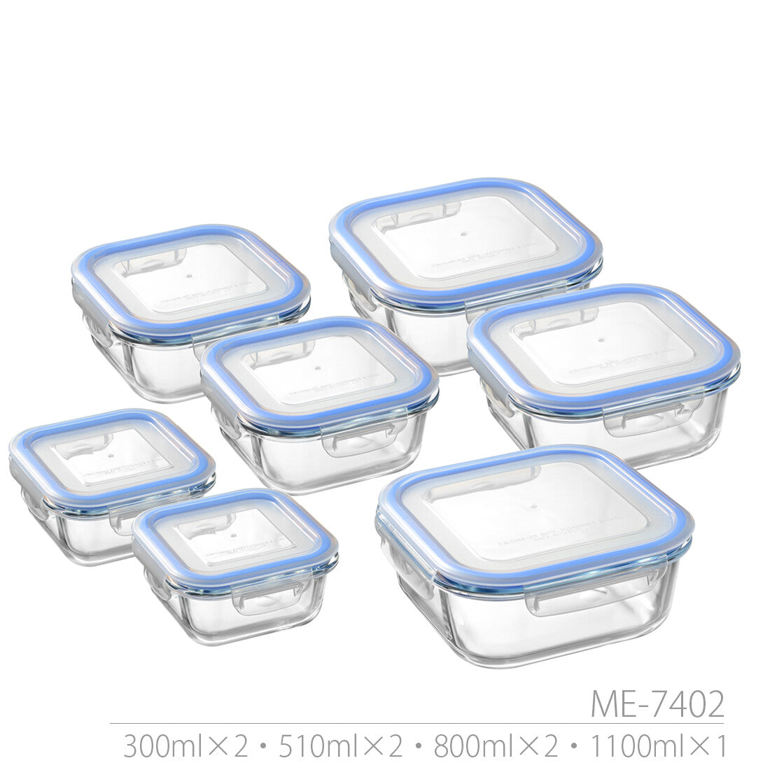 Wahei Freiz Resh Heat-Resistant Glass Container 5-Piece Set ME-7399