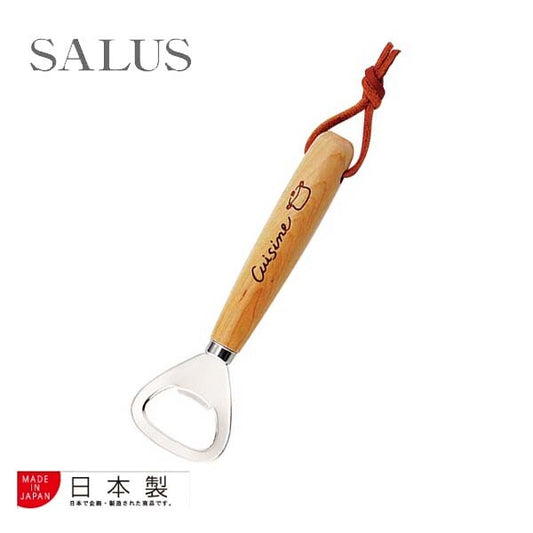 Cuisine Stainless Steel Bottle Opener with Wood Handle