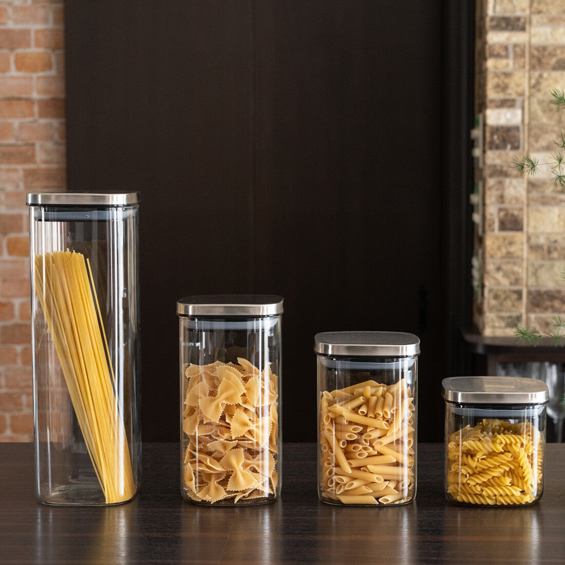 Wahei Freiz Square Glass Storage Canister 1400ml RE-7668
