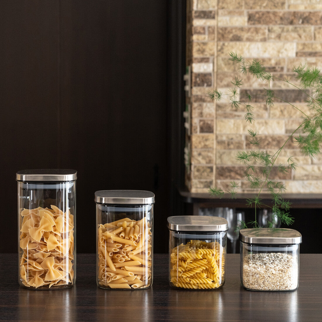 Wahei Freiz Square Glass Storage Canister 1100ml RE-7667