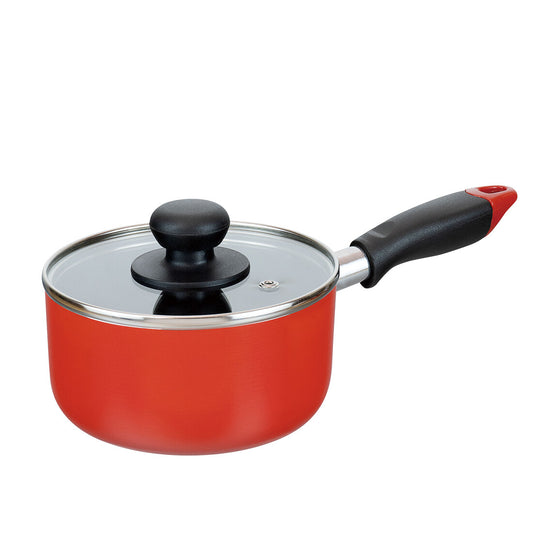 Wahei Freiz Mini Milk Pan with Glass Lid 14cm Red RB-2907
