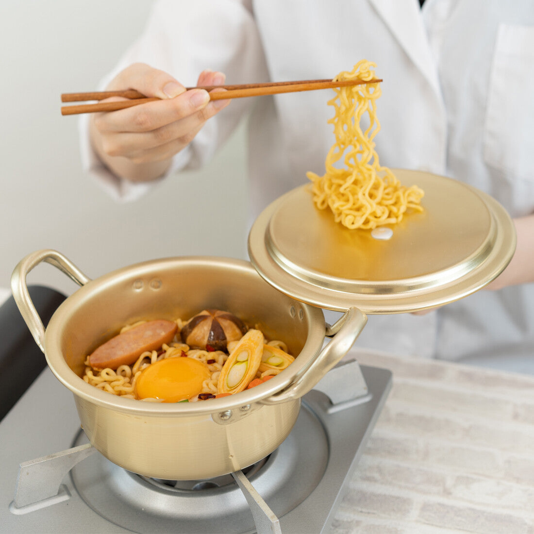 Wahei Freiz Korean-Style Aluminum Ramen Pot 16cm RB-3659