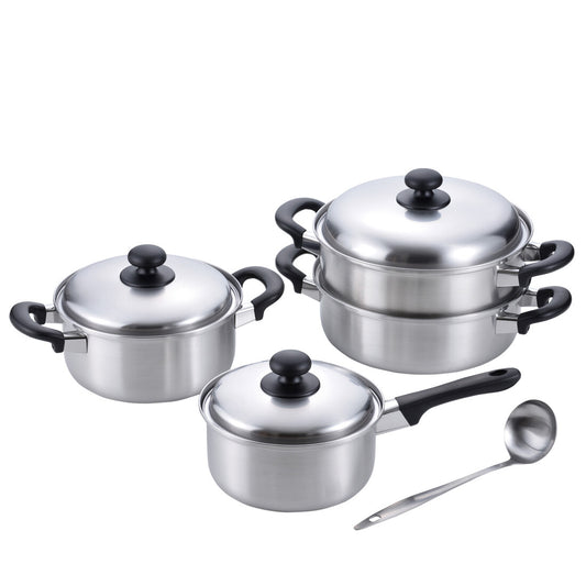 Wahei Freiz Enzo Saucepan 18cm, Stockpot 20cm, 2-Tier Steamer 24cm EM-023