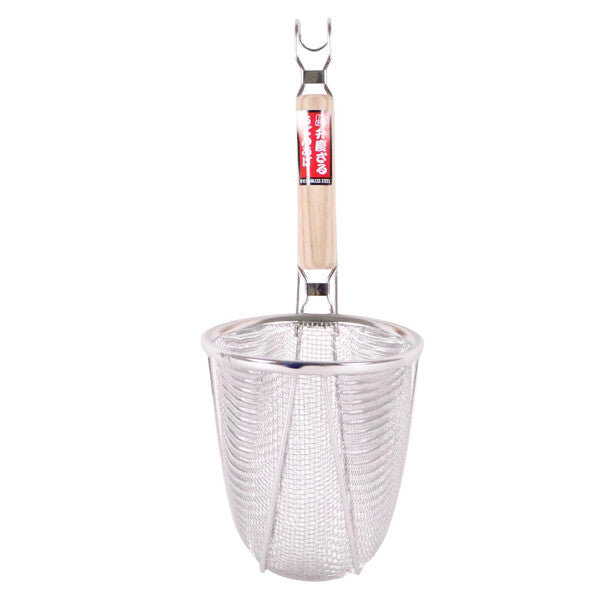 Benkei Udon Noodle Strainer Basket with Wooden Handle Large HF-52
