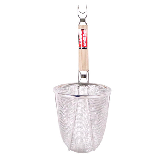 Benkei Udon Noodle Strainer Basket with Wooden Handle Large HF-52