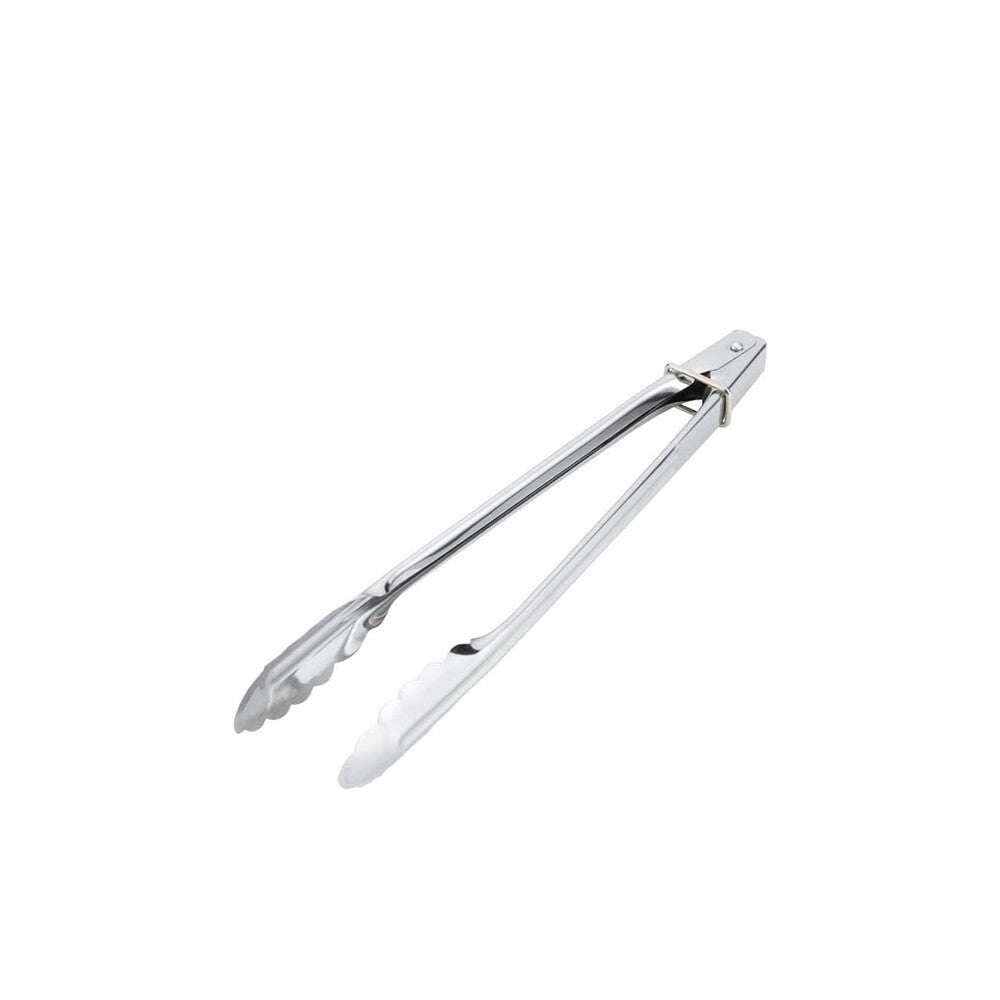 Minex Metal All-Purpose Tongs 240mm with Stopper (Card Pack) V-1254D