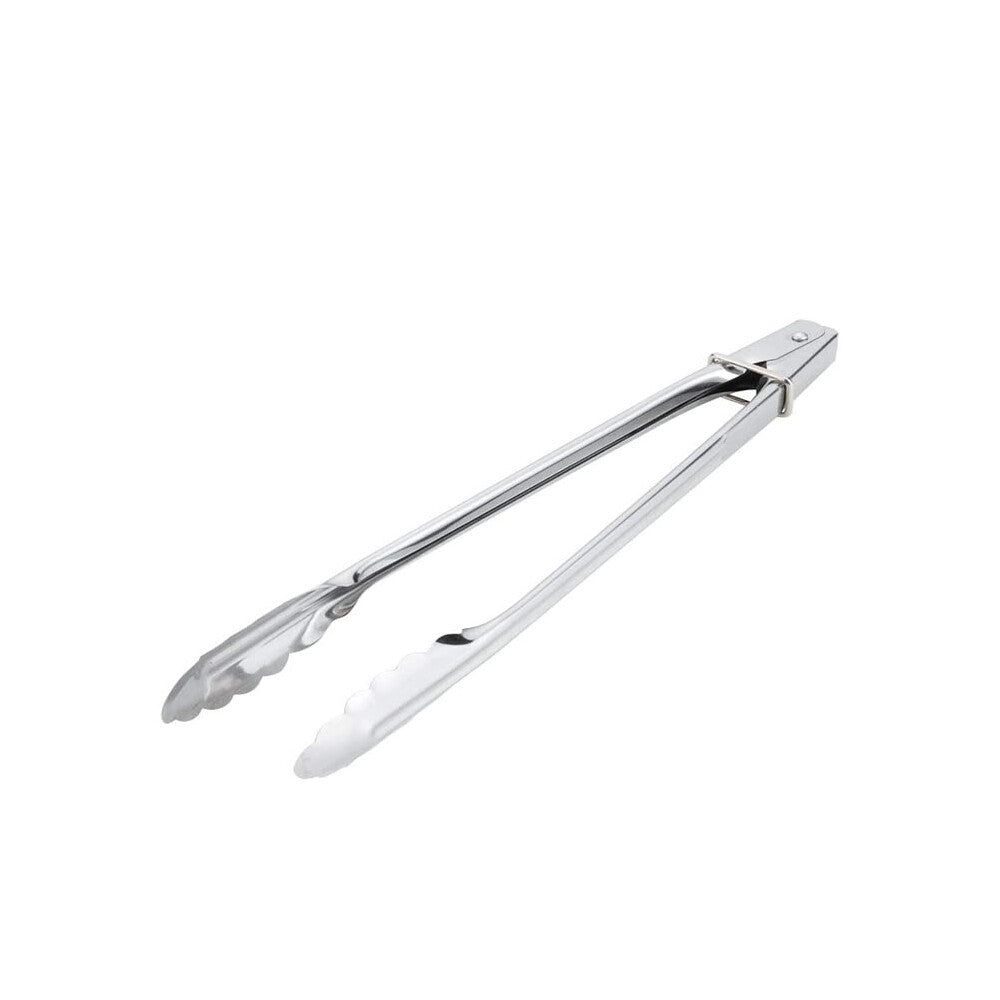 Minex Metal All-Purpose Tongs 240mm with Stopper (Sleeve Pack) V-1254