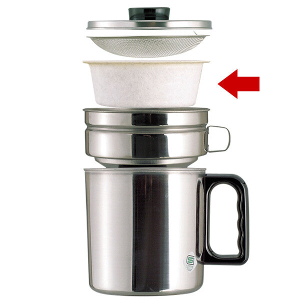 Odajima Stainless Steel Oil Pot with Activated Carbon Filter