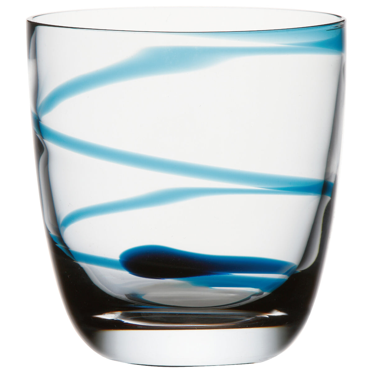 Toyo-Sasaki Glass Corrot Tumbler Spiral Blue