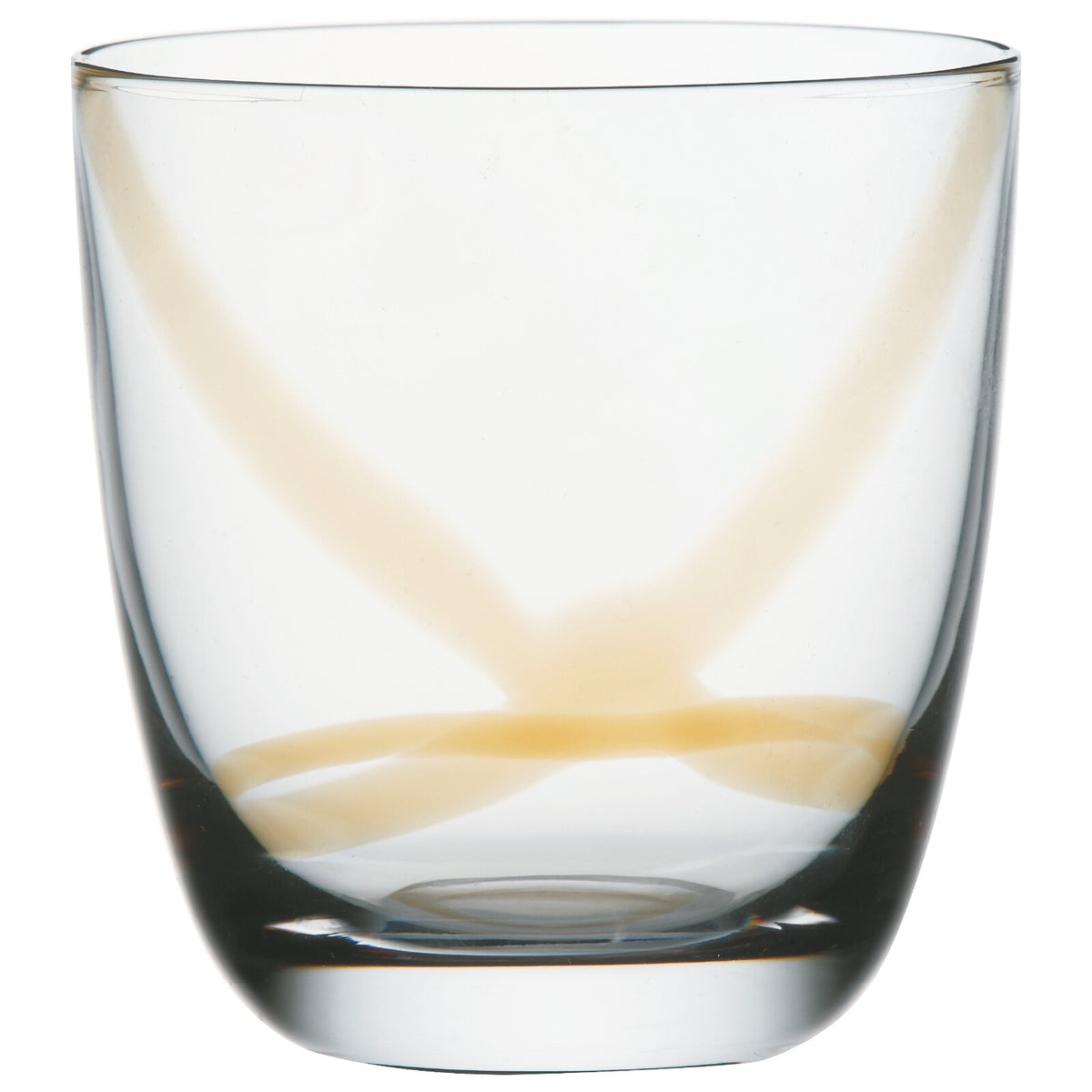 Toyo-Sasaki Glass Corrot Tumbler Cross Amber