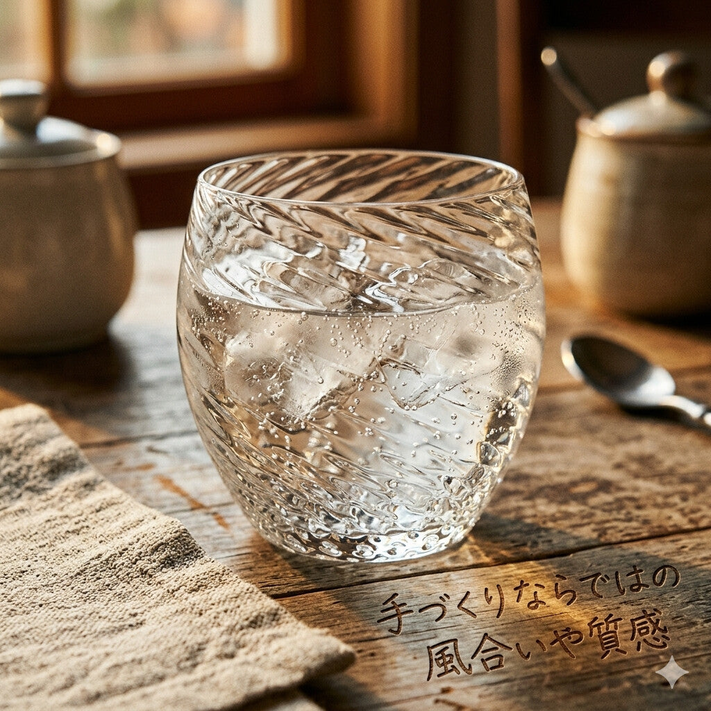 Toyo-Sasaki Glass Corrot Tumbler Swirl